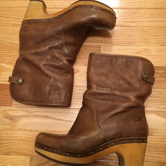 fur lined clog boots